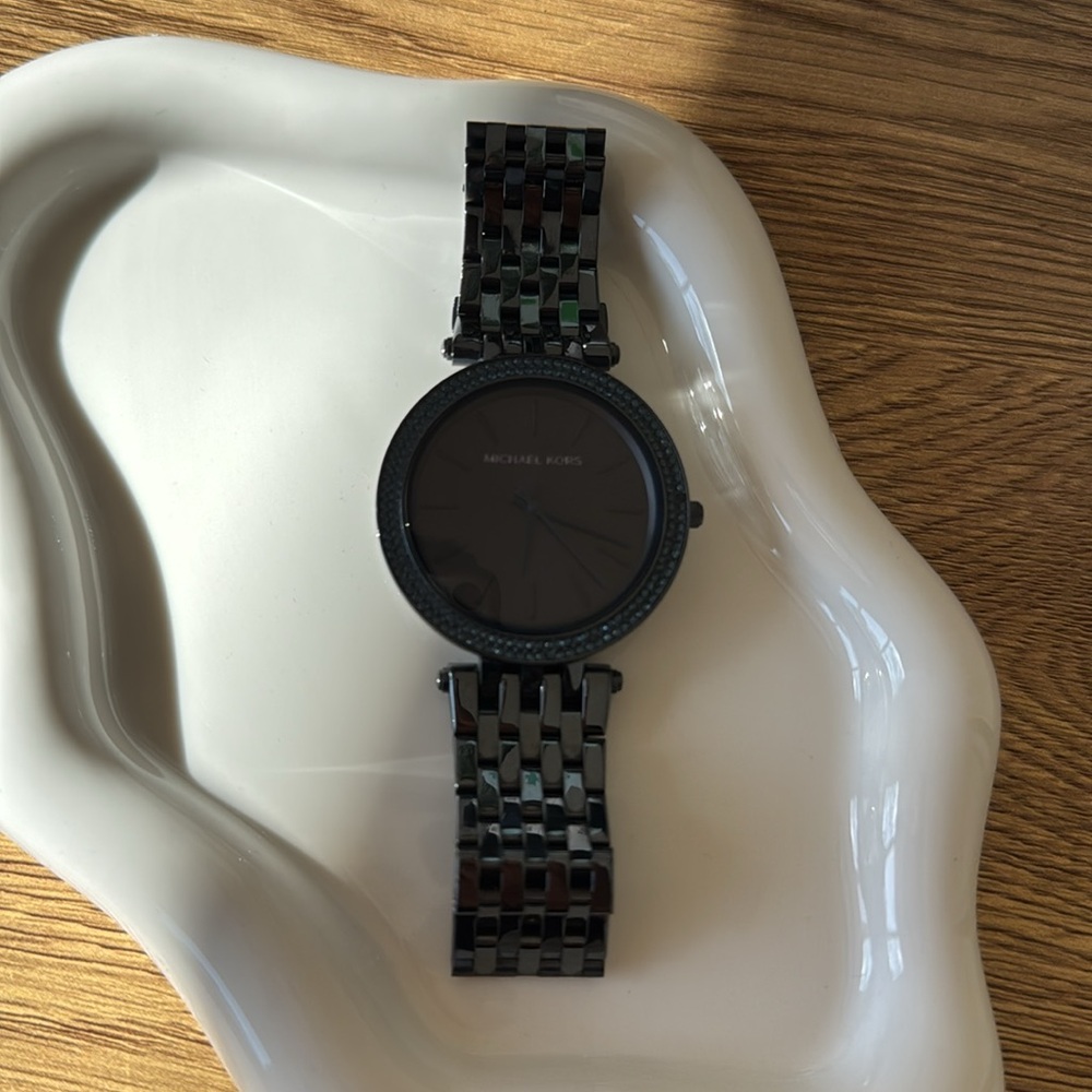 Michael Kors Blue tone studded watch